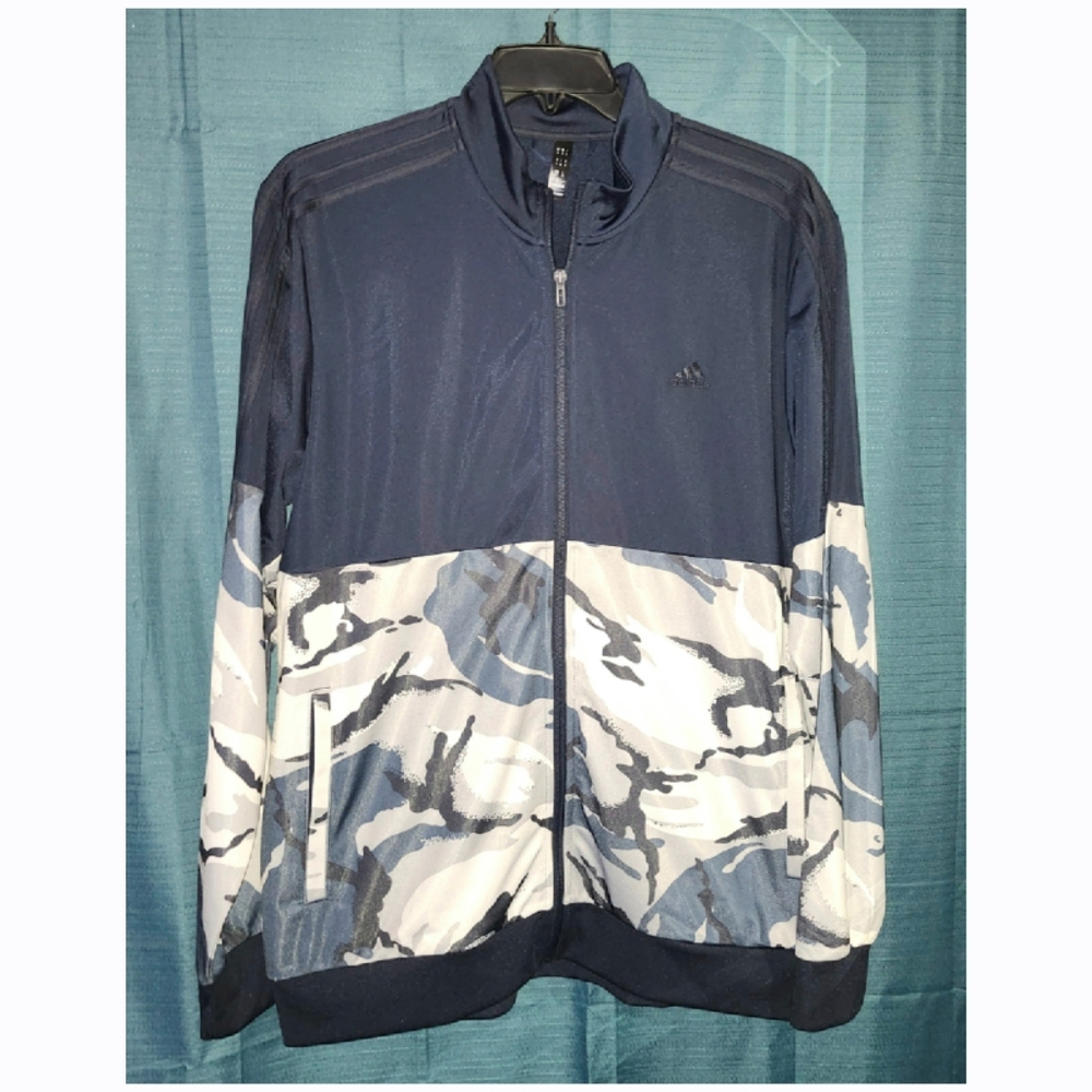 Adidas | Men's Blue Camoflauge Jacket - Picture 2 of 6